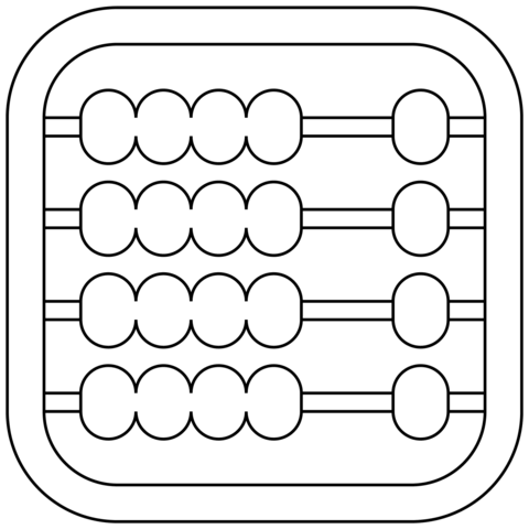 Abacus Emoji Coloring Page